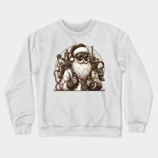 Backpacker Steampunk Santa Crewneck Sweatshirt